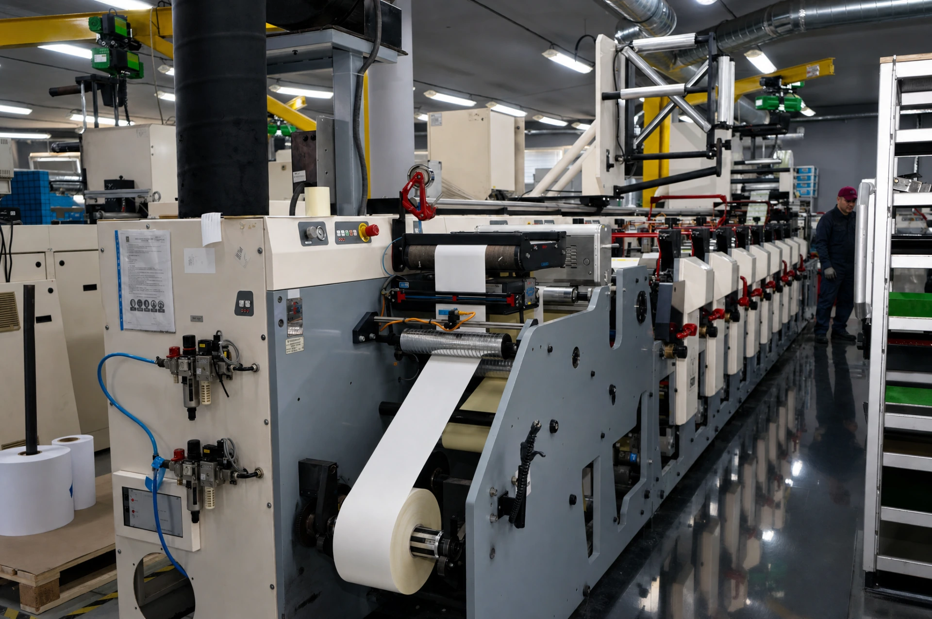 Traka materijala kroz štamparske jedinice MPS EF 330